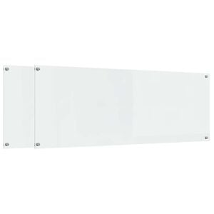vidaXL Kitchen Backsplash 2 pcs Transparent 110 x 40 cm Tempered Glass