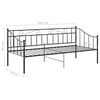 vidaXL Sofa Bed Frame without Mattress Black Metal 90x200 cm