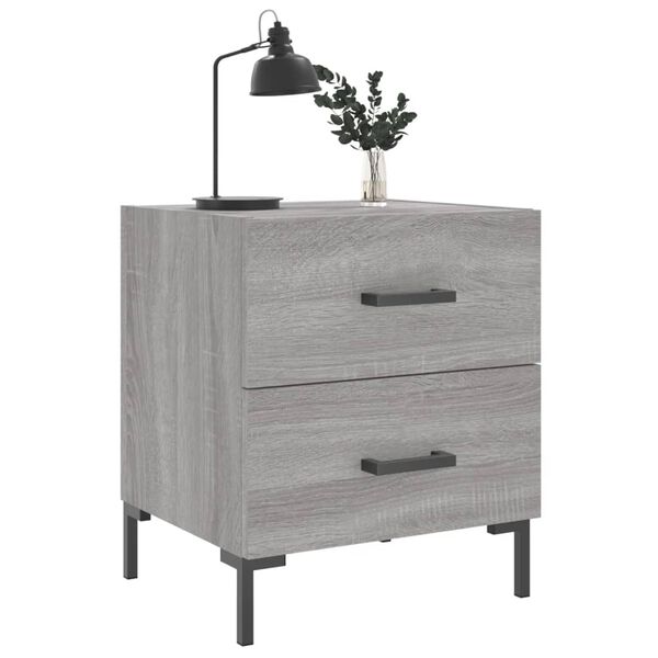 vidaXL Bedside Cabinets 2 pcs Grey Sonoma 40x35x47.5 cm Engineered Wood