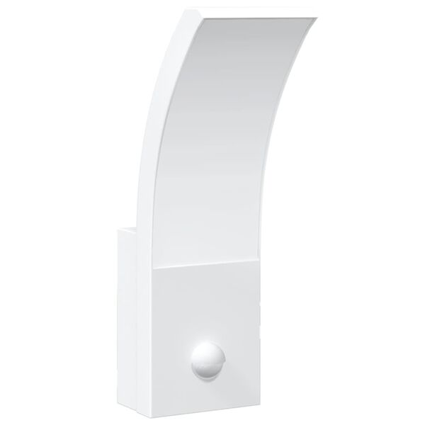 vidaXL Outdoor LED Wall Light with Sensor White Die-cast Aluminium