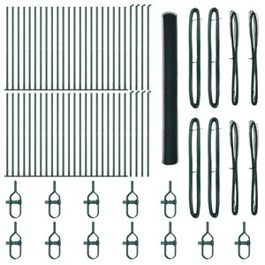 vidaXL Fence Post Green 100 x 1.6 m (25 mm mesh) Steel and PVC