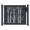 vidaXL Garden Gate Anthracite 100x100 cm Steel Bamboo Design