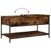 vidaXL Coffee Table Smoked Oak 100x50x50 cm Engineered Wood and Metal
