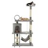 vidaXL Cat Tree with Sisal Scratching Posts 140 cm Grey