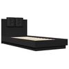 vidaXL Bed Frame with LED without Mattress Black 100x200 cm