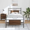 vidaXL Bed Frame without Mattress Brown Oak 75x190 cm Small Single Engineered Wood