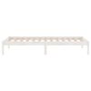 vidaXL Bed Frame without Mattress White Solid Wood Single