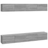 vidaXL 4 Piece Wall-mounted TV Cabinet Set Grey Sonoma 100x30x30 cm