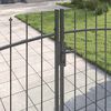 vidaXL Garden Gate with Lock Grey 125 x 400 cm Steel