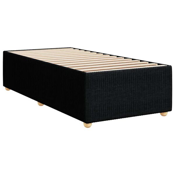 vidaXL Bed Frame without Mattress Black Single Fabric