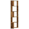 vidaXL Corner Bookcase 5-Tier Old Wood 50x50x179 cm Engineered Wood