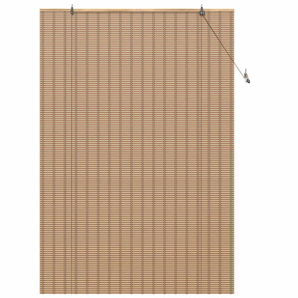 vidaXL Roller Blind with Curtains Manual Nature 150 x 220 cm Bamboo