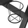 vidaXL Gaming Desk with ZZ Shape Legs Black 90x60x75 cm