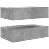 vidaXL TV Cabinets with LED Lights 2 pcs Concrete Grey 60x35x15.5 cm