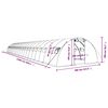 vidaXL Greenhouse with Steel Frame White 88 m&sup2; 22x4x2 m