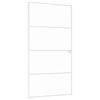 vidaXL Interior Door White 102x201,5 cm Tempered Glass&Aluminium Slim