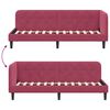 vidaXL Corner Bed Frame with Headboard Wine Red 80 x 200 cm Velvet