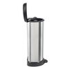 Curver Pedal Bin Deco D-Shape 40L Silver