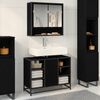 vidaXL Bathroom Furniture Set 2 pcs Black Oak Engineered Wood