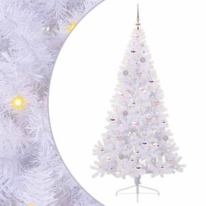 vidaXL Artificial Christmas Tree with Stand White 180 cm PVC and Steel