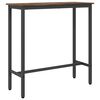 vidaXL Table Smoked Oak 100 x 40 x 100.5 cm Engineered Wood and Steel