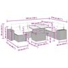 vidaXL 8 Piece Garden Sofa Set with Cushions Brown Poly Rattan Acacia