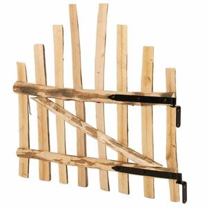 vidaXL Arched Fence Gate 100 x 90 cm Impregnated Hazel Wood Natural