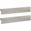 vidaXL Garden Cover Profile 2 pcs 100 x 5 x 15 cm Stainless Steel