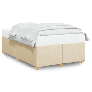 vidaXL Bed Frame without Mattress Cream 120x190 cm Small Double Fabric