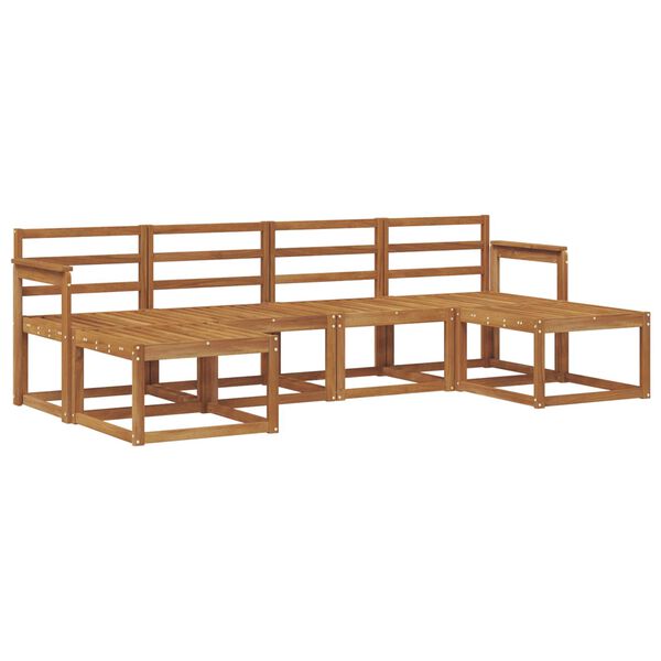 vidaXL Outdoor Sofa Set 6 pcs Natural Solid Acacia Wood