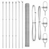 vidaXL Hexagonal Fence Ground Fix 10 x 1.6 m Galvanised Steel Silver