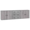 vidaXL Sideboards 3 pcs Grey Sonoma Engineered Wood
