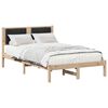 vidaXL Bed Frame with Upholstered Headboard Black 120 x 200 cm