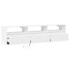 vidaXL TV Wall Cabinet with LED White 180x31x45 cm