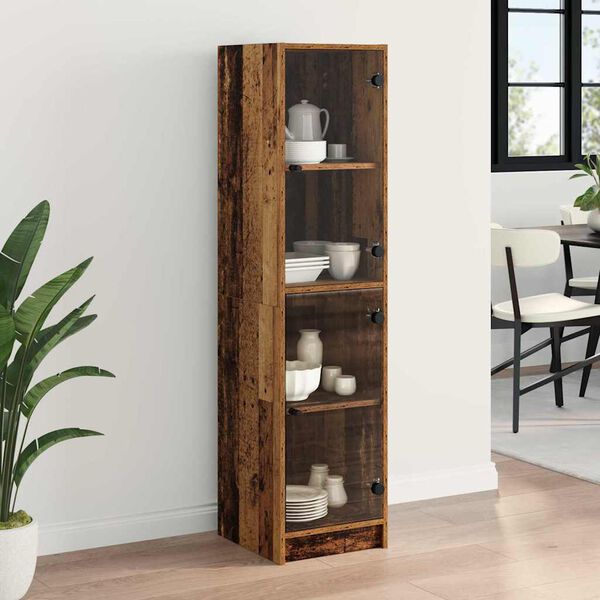 vidaXL Highboard Old Wood 35 x 37 x 142 cm Engineered Wood