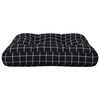 vidaXL Pallet Cushion Black Check Pattern 60x61.5x10 cm Oxford Fabric
