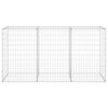 vidaXL Gabion Wall with Covers Galvanised Steel 200x60x100 cm