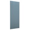 vidaXL Roof Panels 12 pcs Galvanised Steel Grey 100x36 cm