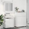 vidaXL Bathroom Furniture Set 3 pcs High Gloss White Engineered Wood