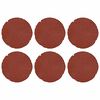 vidaXL Stepping Stone 6 pcs Red &Oslash; 45 x 1.8 cm Rubber