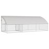 vidaXL Chicken Cage 3 pcs Silver 600 x 200 x 198.5 cm Galvanised Steel