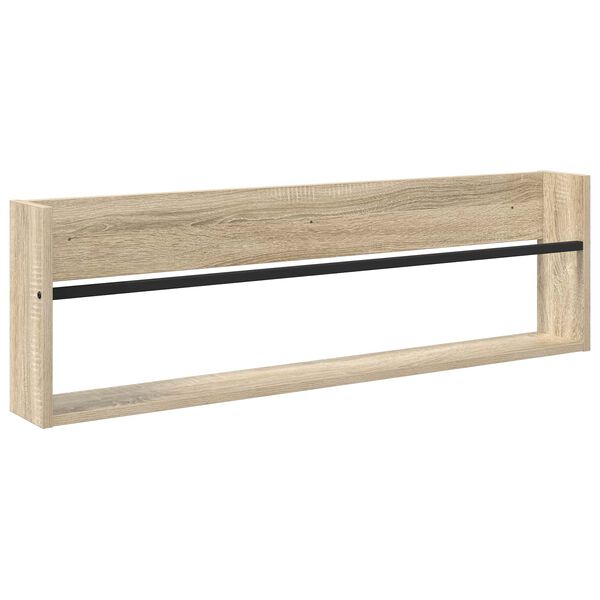 vidaXL Magazine Rack Sonoma Oak 100 x 12 x 30 cm Engineered Wood