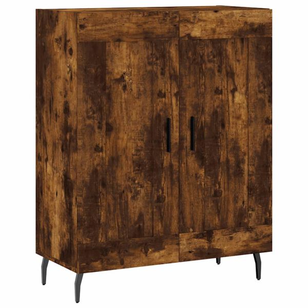vidaXL Sideboard Smoked Oak 69.5x34x90 cm Engineered Wood