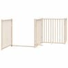 vidaXL Dog Gate with Door Foldable 4 Panels 320 cm Solid Wood Fir