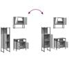 vidaXL 3 Piece Bathroom Furniture Set Grey Sonoma Engineered Wood