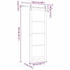 vidaXL Sliding Door ORKDAL White 83 x 232 cm Solid Pine Wood