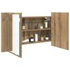 vidaXL Bathroom Mirror Cabinet with Shelf Artisan Oak 80 x 12 x 45 cm