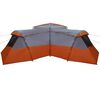 vidaXL Family Tent Grey and Orange 833 x 585 x 216 cm Taffeta