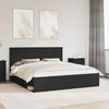 vidaXL Bed Frame with Headboard Black 180 x 200 cm Solid Pine Wood