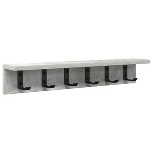 vidaXL Wall-Mounted Coat Rack Concrete Grey 60 x 10.5 x 10.5 cm